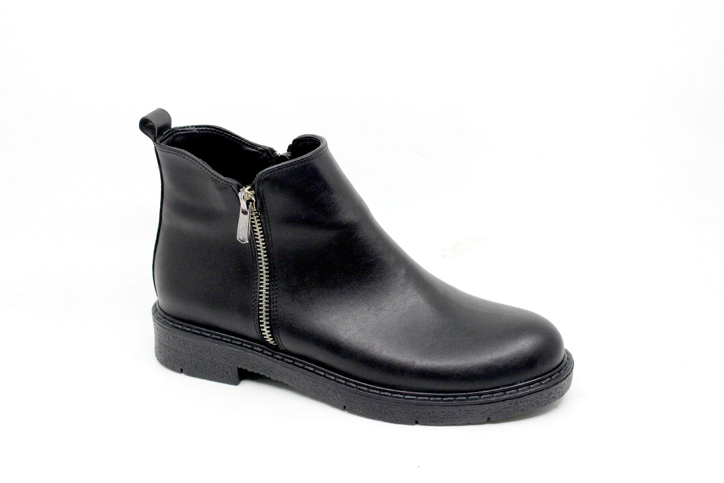 Zerhan 805 Kadın Siyah Fermuarlı Bot