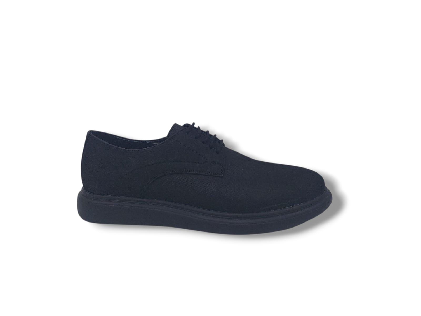 Modesa 249 Erkek Siyah Bağcıklı Nubuk Deri Casual Ayakkabı