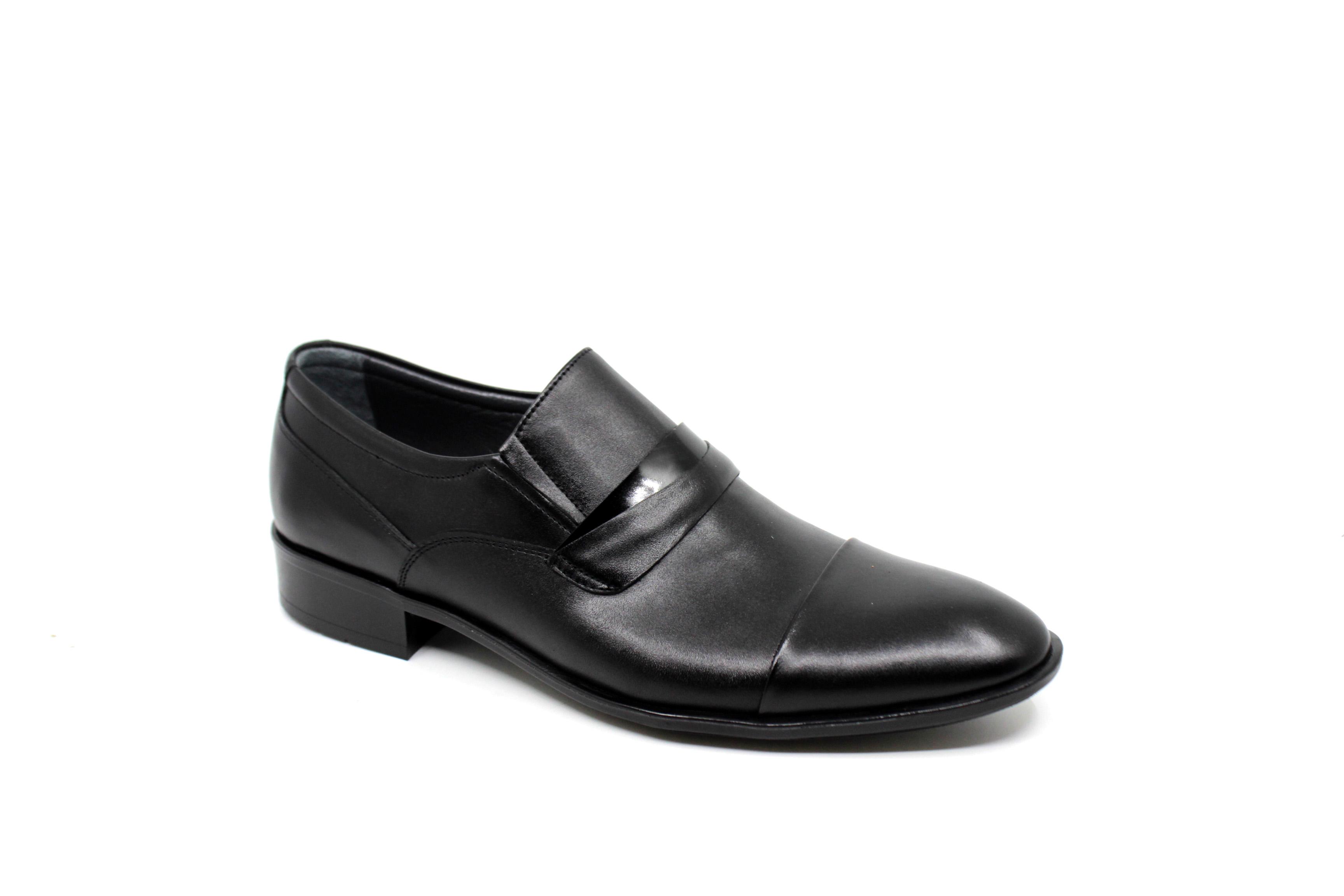 Erkek Siyah Makosen Hakiki Deri Hazır Taban Ayakkabı 3601