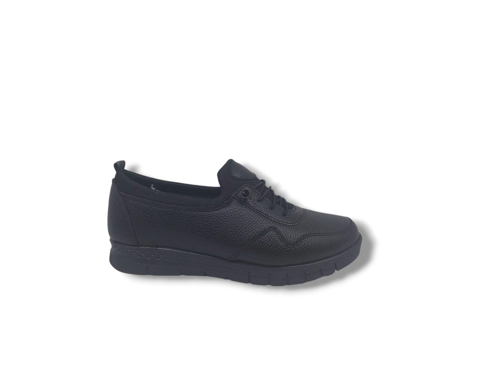 Zerhan 600 Kadın Siyah Çorap Model Komfort Termo Taban Büyük Numara Ayakkabı 41 42